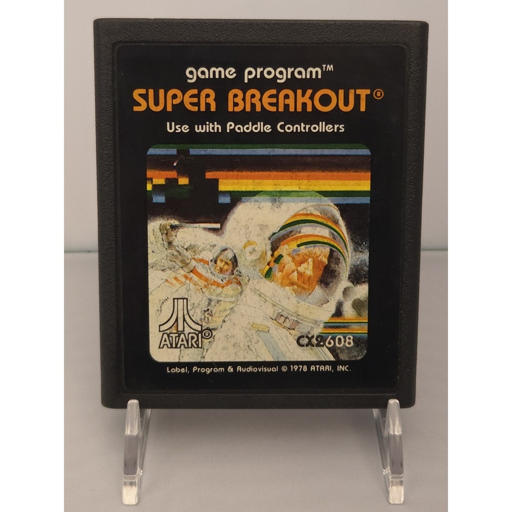 Super Breakout (Atari 2600, 1978) Game Cartridge - Clean & Tested & Working